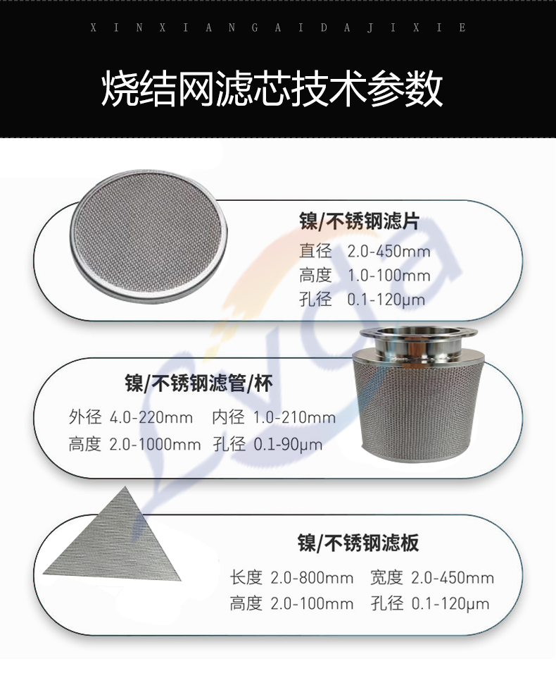 烧结网滤芯